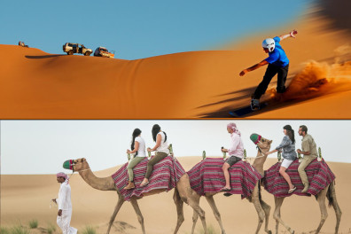 Morning Dune Bashing In Red Dunes With Camel Ride And Sand Boarding