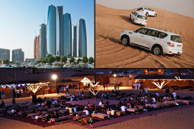 Abu Dhabi City Tour + Desert Safari with (BBQ Buffet) Dinner