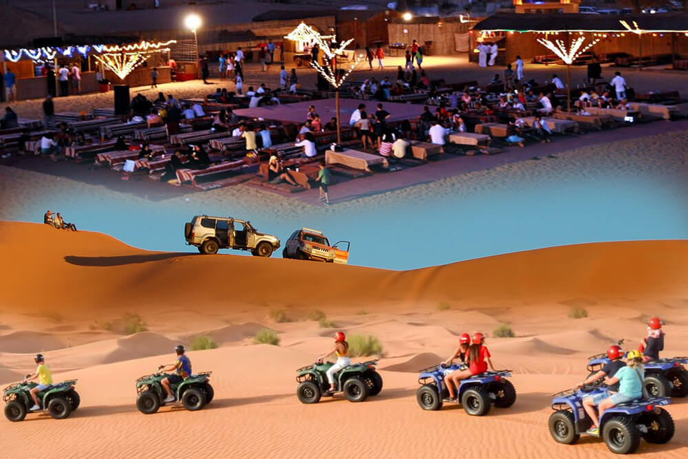 Red Dunes Desert Safari with Quad Bikes driving and BBQ Dinner