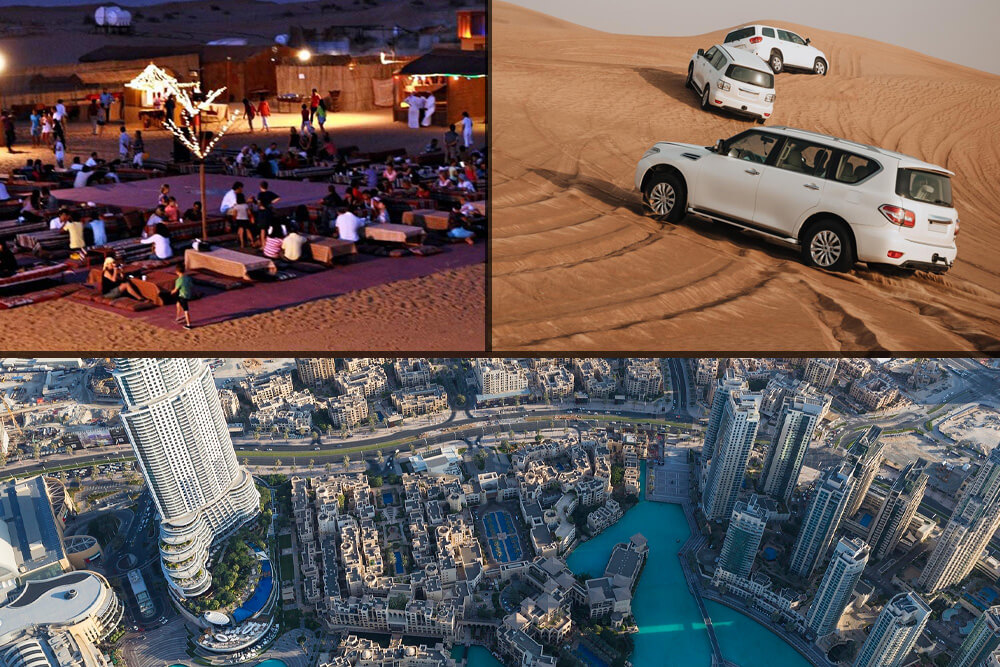 Dubai City Sightseeing Tour + Desert Safari with (BBQ Buffet) Dinner