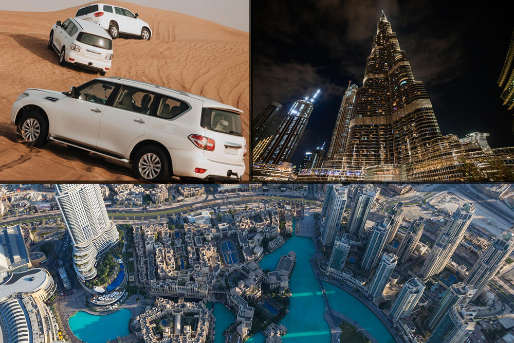 Dubai Sightseeing City Tour + Burj Khalifa + Desert Safari with BBQ (Buffet) Dinner