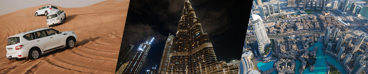 Dubai Sightseeing City Tour + Burj Khalifa + Desert Safari with BBQ (Buffet) Dinner