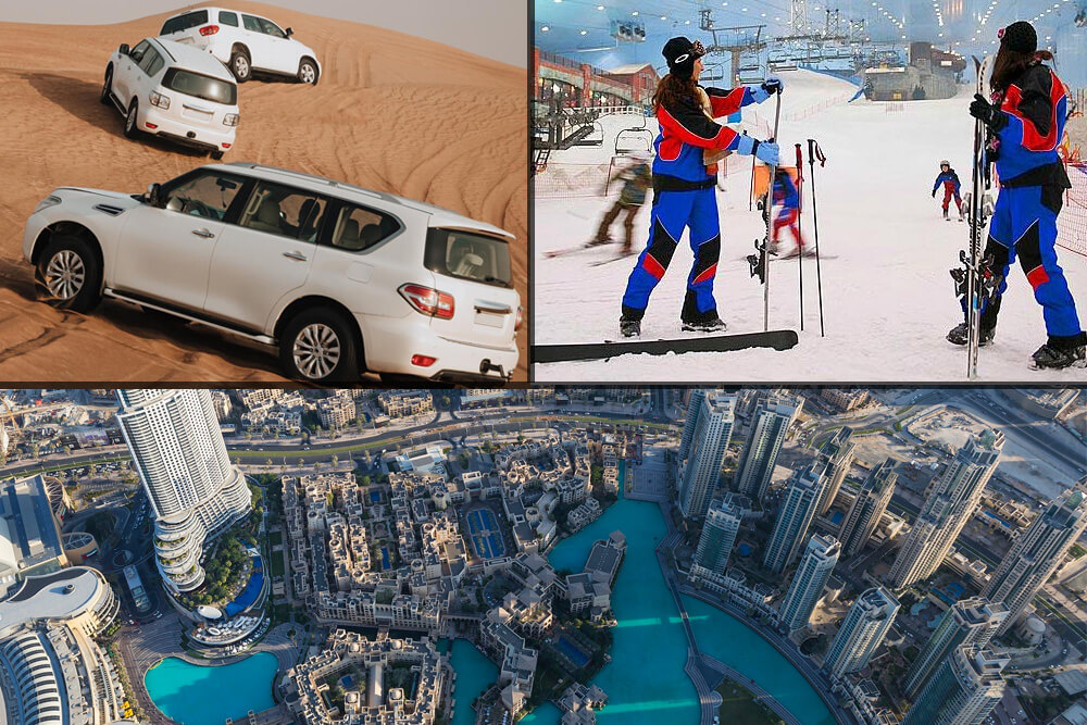 Dubai Sightseeing City Tour + Ski Dubai (Snow Park) + Desert Safari with BBQ (Buffet) Dinner