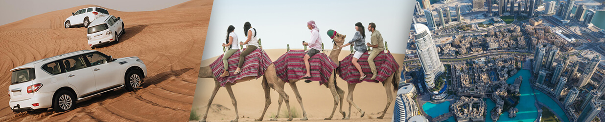 Morning Desert Safari with Camel Ride + Dubai City Sightseeing Tour